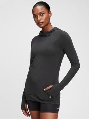 Gapfit Breathe Long Sleeve Hoodie Sage Green Size Large